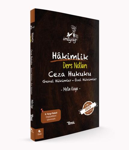 İMTİYAZ Ceza Hukuku (Genel Hükümler - Özel Hükümler) Ders Notları