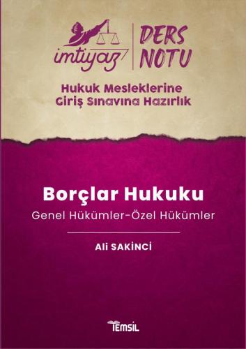 HMGS Borçlar Hukuku Genel Hükümler - Özel Hükümler