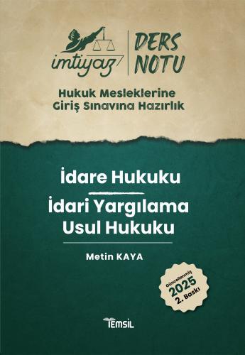 HMGS İdare Hukuku - İdari Yargılama Usul Hukuku Ders Notu