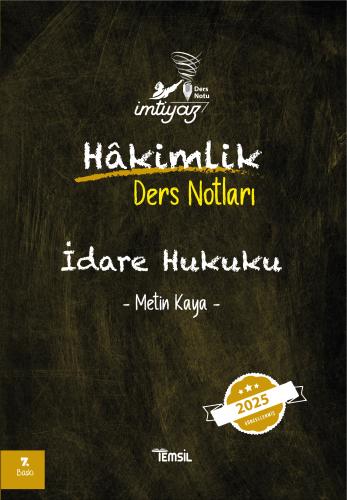 İMTİYAZ İdare Hukuku Ders Notları