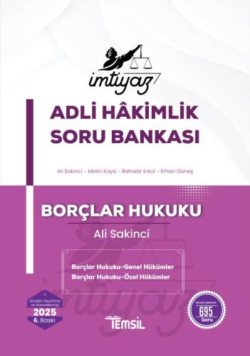 İMTİYAZ Borçlar Hukuku (Genel Hükümler-Özel Hükümler) Soru Bankası