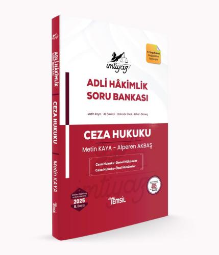 İMTİYAZ Ceza Hukuku (Genel Hükümler - Özel Hükümler) Soru Bankası