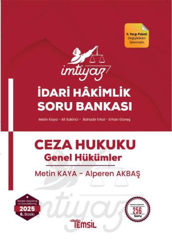 İmtiyaz İdari Hâkimlik Soru Bankası Ceza Hukuku Genel Hükümler