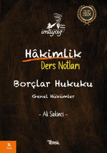 İmtiyaz Hakimlik Ders Notları Borçlar Hukuku Genel Hükümler