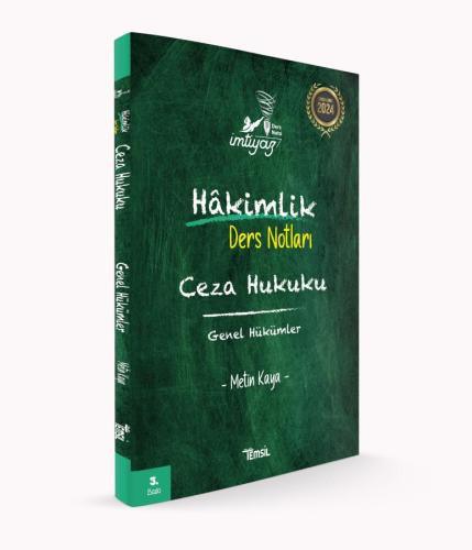 İmtiyaz Hakimlik Ders Notları Ceza Hukuku Genel Hükümler