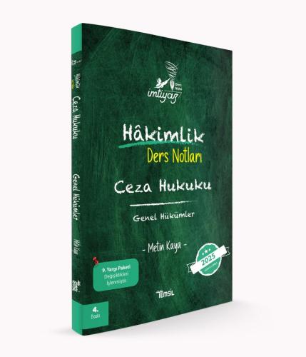 İmtiyaz Hakimlik Ders Notları Ceza Hukuku Genel Hükümler