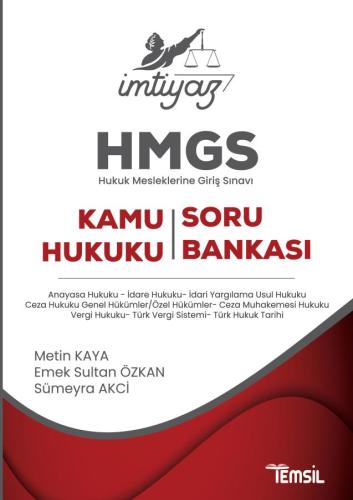 İMTİYAZ HMGS Soru Bankası (Kamu Hukuku-Özel Hukuk)