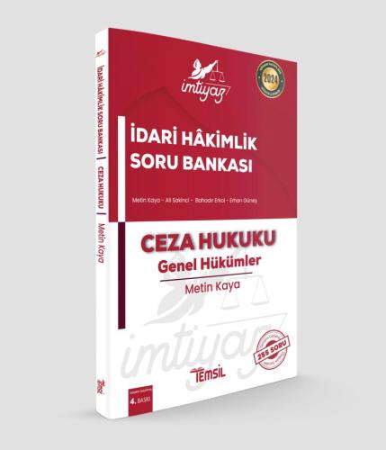 İmtiyaz İdari Hâkimlik Soru Bankası Ceza Hukuku Genel Hükümler