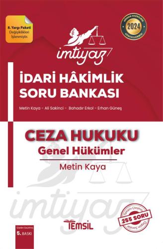 İmtiyaz İdari Hâkimlik Soru Bankası Ceza Hukuku Genel Hükümler