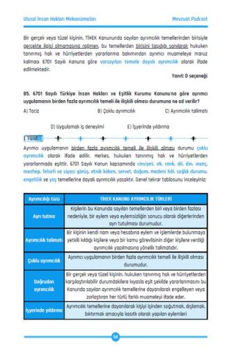 İnsan Hakları Hukuku Çözümlü Soru Bankası