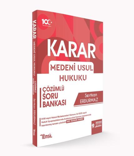 KARAR Medeni Usul Hukuku Çözümlü Soru Bankası