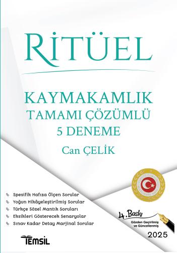 RİTÜEL Kaymakamlık Tamamı Çözümlü 5 Deneme