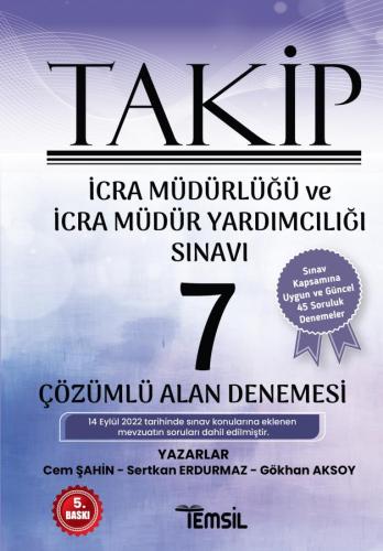 Takip İcra Müdürlüğü ve Müdür Yardımcılığı Sınavı 7 Çözümlü Alan Denem