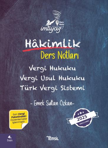 İMTİYAZ Vergi Hukuku - Vergi Usul Hukuku - Türk Vergi Sistemi Ders Not